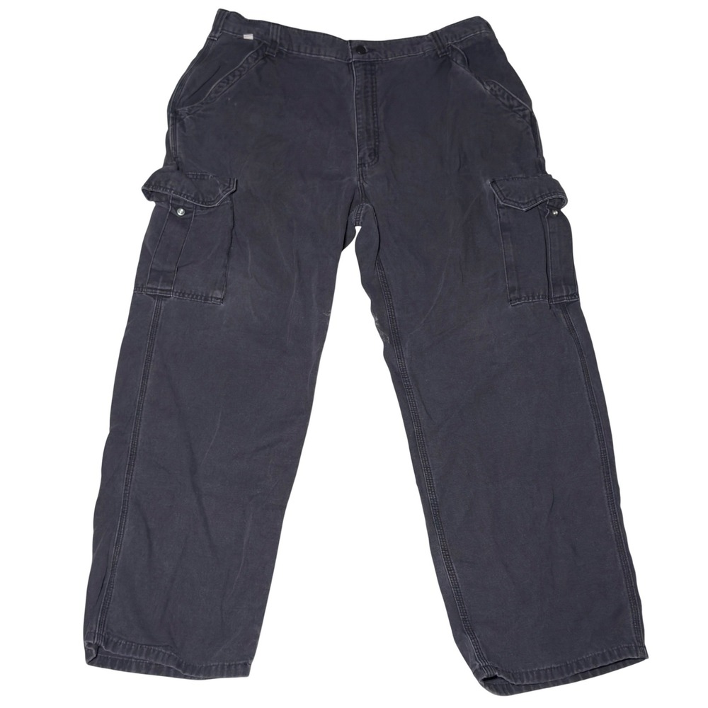 Carhartt FR Cargo Pants Mens 40x30 Black Good Flame Resistant FRB240 CAT 2‎ Work